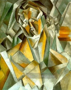  man - Woman Sitting 3 1909 cubist Pablo Picasso